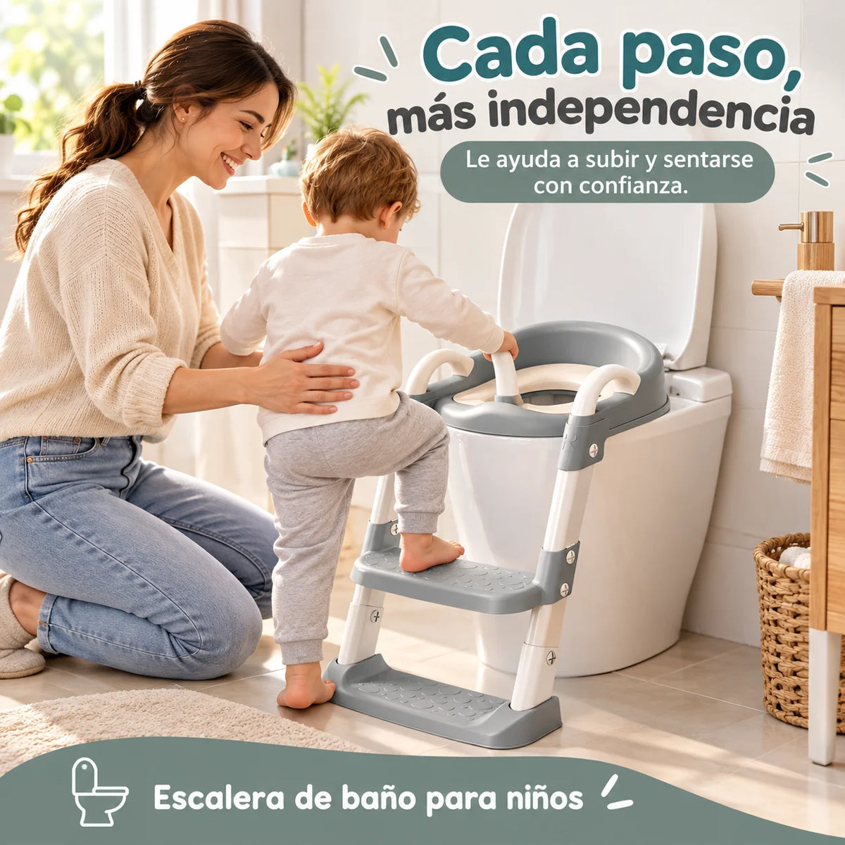 Asiento Adaptador Escalera Inodoro Niños